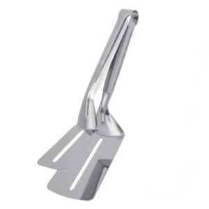 New! Stainless Steel 3 in 1 Spatula Double Flipper Tongs Smash Burger Pancakes